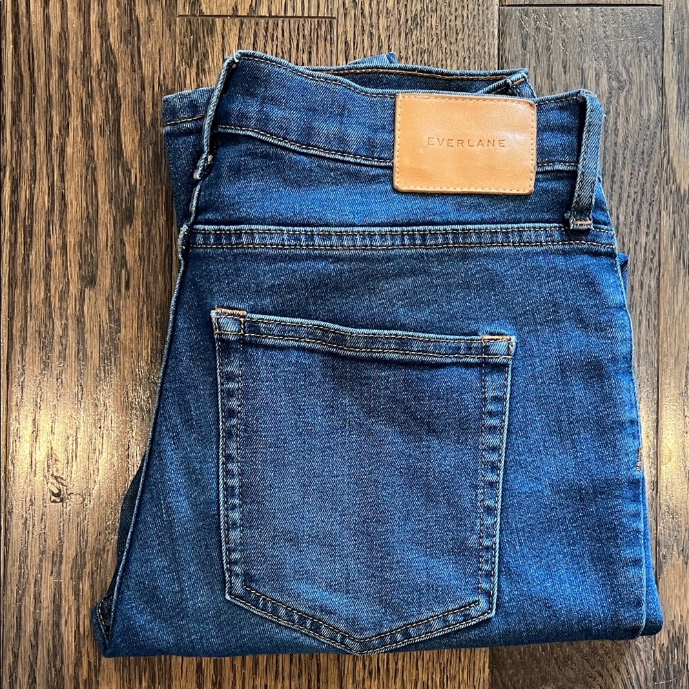 Everlane Dark Blue Mid-Rise Skinny Denim Jeans